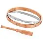 Cartier Double Love Diamond Rose White Gold Bracelet SZ 16