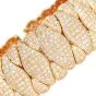 Estate 27.0cts Diamond 18K Wide Statement Cuff Bangle 