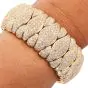 Estate 27.0cts Diamond 18K Wide Statement Cuff Bangle 