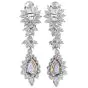 22.77cts No-Heat Sapphire Diamond Platinum  Drop Earrings