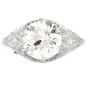 Vintage 2.93cts  Old European Diamond Gold  Engagement Ring 
