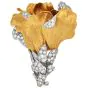 Vintage 3 carat Diamond 18K Gold Tulip Flower Brooch Pin-Dover Jewelry
