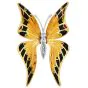 Vintage Diamond 18K Gold Enamel Butterfly Brooch Pin