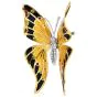 Vintage Diamond 18K Gold Enamel Butterfly Brooch Pin