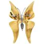 Vintage Diamond 18K Gold Enamel Butterfly Brooch Pin