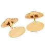 Asprey Vintage Cabochon Sapphire 18K Gold Oval Cuff Links-Dover Jewelry
