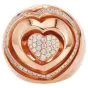 Estate Diamond 18K Gold Abstract Heart Dome Cocktail Ring-Dover Jewelry
