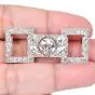 Vintage 6.69cts Old European Diamond Platinum Brooch Pin-Dover Jewelry