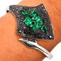 Stephen Webster Diamond Emerald 18K Couture Cuff Bracelet-Dover Jewelry