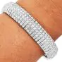 Estate 15.72 carat Diamond Wide Five Row Cuff Statement Bracelet-Dover Jewelry