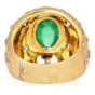 Buccellati Diamond Cabochon Emerald 18K Gold Dome Ring