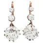 Vintage 9.43 Carat Round Diamond 18k Gold Dangling Earrings|Dover Jewelry|