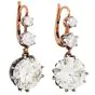 Vintage 9.43 Carat Round Diamond 18k Gold Dangling Earrings|Dover Jewelry|