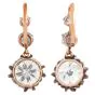 Vintage 9.43 Carat Round Diamond 18k Gold Dangling Earrings|Dover Jewelry|
