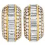 Estate 17.30cts Diamond 18K Statement Clip-On Earrings -Dover Jewelry