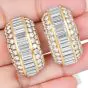 Estate 17.30cts Diamond 18K Statement Clip-On Earrings -Dover Jewelry