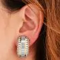 Estate 17.30cts Diamond 18K Statement Clip-On Earrings -Dover Jewelry