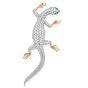 GARAVELLI Diamond 7.92cts Emerald 18K Gold Lizard Pin l Dover Jewelry