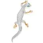 GARAVELLI Diamond 7.92cts Emerald 18K Gold Lizard Pin-Dover Jewelry