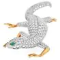 GARAVELLI Diamond 7.92cts Emerald 18K Gold Lizard Pin-Dover Jewelry