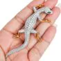 GARAVELLI Diamond 7.92cts Emerald 18K Gold Lizard Pin-Dover Jewelry