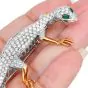 GARAVELLI Diamond 7.92cts Emerald 18K Gold Lizard Pin-Dover Jewelry