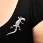 GARAVELLI Diamond 7.92cts Emerald 18K Gold Lizard Pin-Dover Jewelry