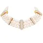 Estate 14.24cts Diamond Pearl 18K 3-Strand Choker Necklace-Dover Jewelry