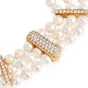 Estate 14.24cts Diamond Pearl 18K 3-Strand Choker Necklace-Dover Jewelry
