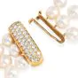 Estate 14.24cts Diamond Pearl 18K 3-Strand Choker Necklace-Dover Jewelry