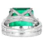 Estate GIA Emerald 7.15cts Diamond Platinum Engagement Accent Band Ring|DoverJewelry|