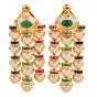 Estate Diamond Precious Gemstone 18K Gold Drop Earrings-Dover Jewelry