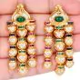 Estate Diamond Precious Gemstone 18K Gold Drop Earrings-Dover Jewelry
