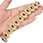 Buccellati 1980s  Gold Diamond Sapphire Hexagon Bracelet