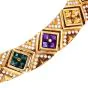 Estate Multi Gemstone Diamond 18K Gold Statement Choker Necklace-Dover Jewelry