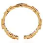 Estate Multi Gemstone Diamond 18K Gold Statement Cuff Bracelet-Dover Jewelry