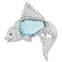 Antique Deco Sailfish Aquamarine Diamond Platinum Brooch Pin|Dover Jewelry|