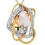 Estate GIA Natural Baroque Pearl 6.24cts Diamond 14K Gold Brooch|Dover Jewelry|