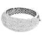 Estate 39.50cts Diamond 18K Gold Dome Cuff Statement Bracelet