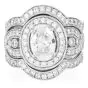  GIA F-VS2 Oval Diamond Gold Cocktail Engagement Ring