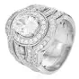  GIA F-VS2 Oval Diamond Gold Cocktail Engagement Ring