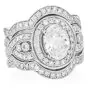  GIA F-VS2 Oval Diamond Gold Cocktail Engagement Ring