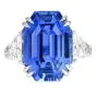 Sri Lanka Ceylon No Heat 14.58ct Sapphire Diamond 18K Ring-Dover Jewelry