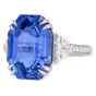 Sri Lanka Ceylon No Heat 14.58ct Sapphire Diamond 18K Ring-Dover Jewelry