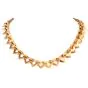 Mario Buccellati Unique 18K Gold Triangle Satin Link Necklace-Dover Jewelry