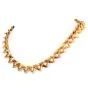 Mario Buccellati Unique 18K Gold Triangle Satin Link Necklace-Dover Jewelry