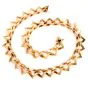 Mario Buccellati Unique 18K Gold Triangle Satin Link Necklace-Dover Jewelry