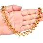 Mario Buccellati Unique 18K Gold Triangle Satin Link Necklace-Dover Jewelry