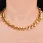 Mario Buccellati Unique 18K Gold Triangle Satin Link Necklace-Dover Jewelry
