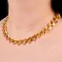 Mario Buccellati Unique 18K Gold Triangle Satin Link Necklace-Dover Jewelry